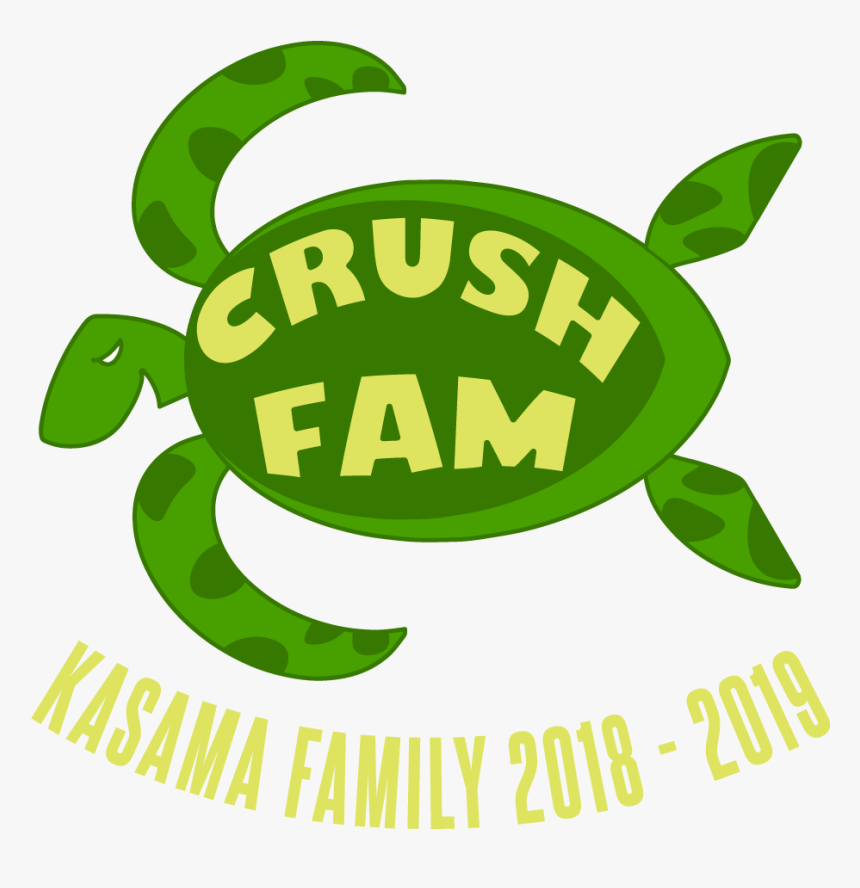 Crush Fam Apparel Design - Green Sea Turtle, HD Png Download, Free Download