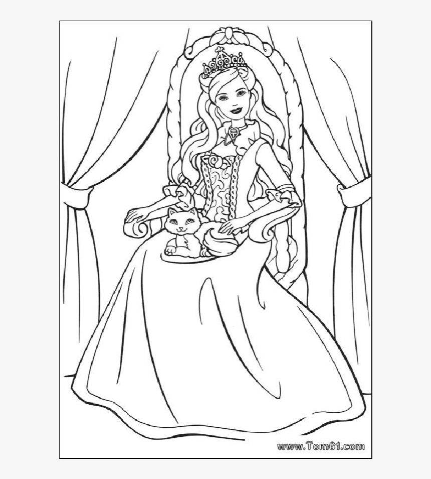Barbie Disney Princess Coloring Book Child Barbie And The Princess Pauper Drawing Hd Png Download Kindpng