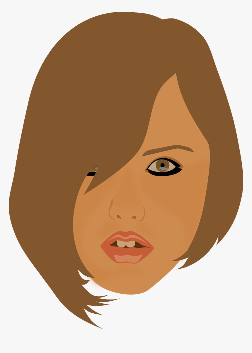 Emotion,hairstyle,art - Brown Hair, HD Png Download, Free Download