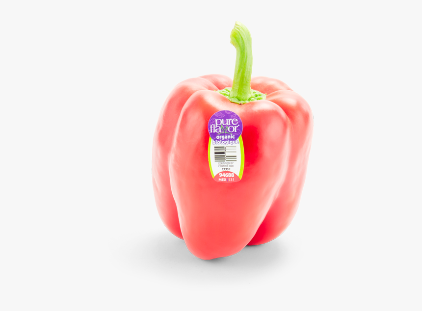 Single Organic Red Bell Pepper With Plu Sticker - Organic Red Bell Peppers, HD Png Download, Free Download