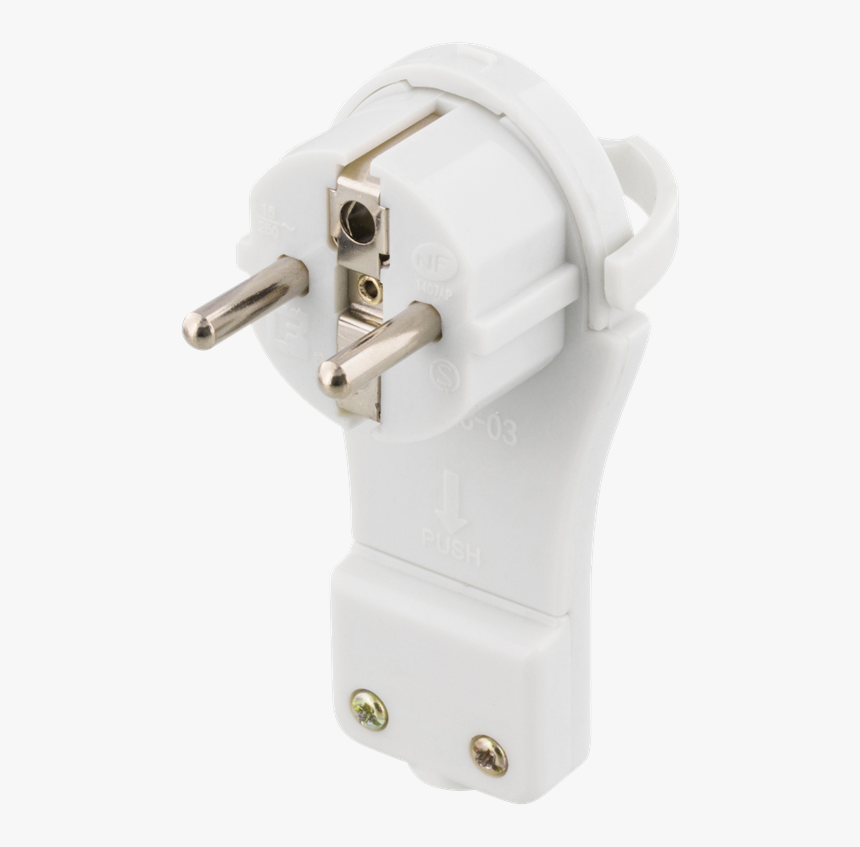 Plug In Deltaco Flat, White / Gt 184"
 Title="plug - Adapter, HD Png Download, Free Download