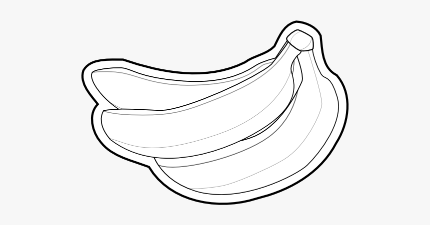 Bananas Icon Black White Line Art 555px - Baltic Clam, HD Png Download, Free Download