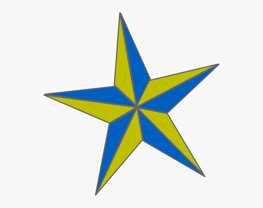 Transparent Gold - Blue And Gold Star, HD Png Download, Free Download