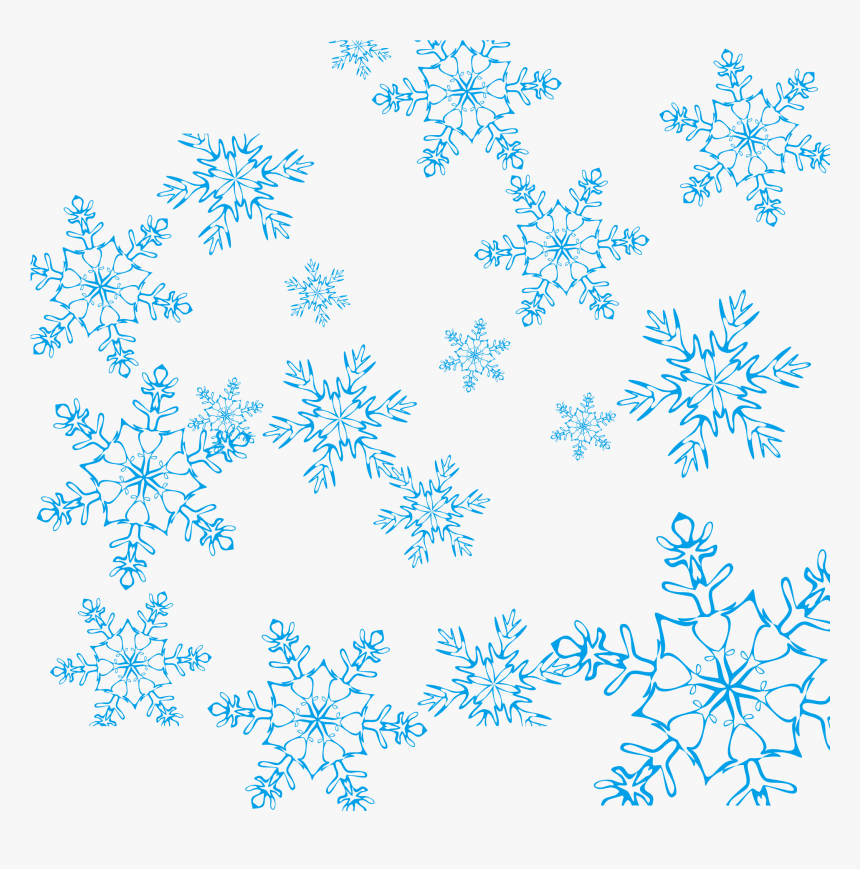 Snowflake Blue - Motif - Transparent Snowflakes Vector Png, Png Download, Free Download