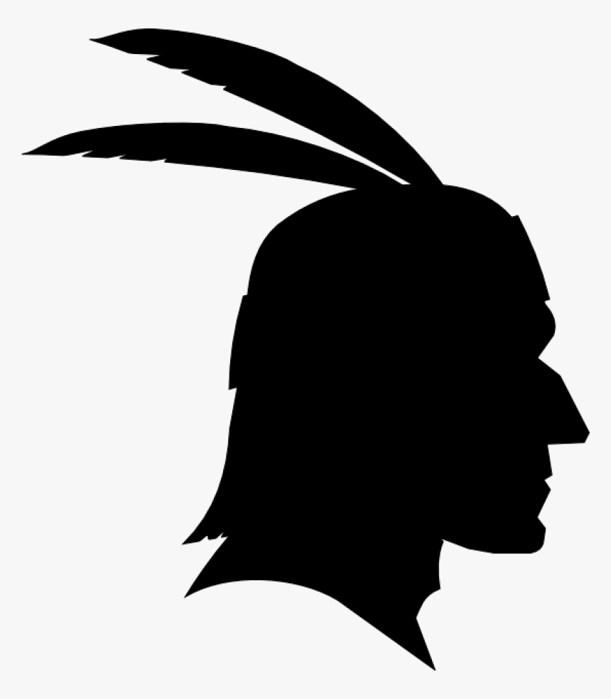 Indian, Chief, Native American, Feathers, Man, Male - Silhouette Native American Clipart, HD Png Download, Free Download