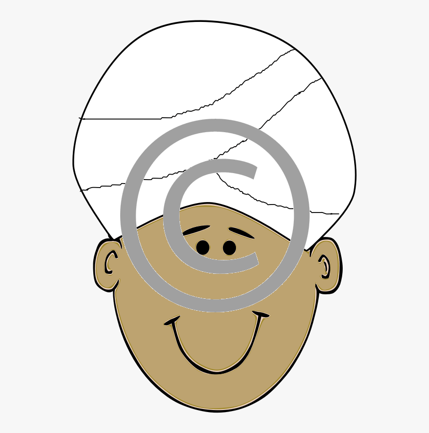 Turban Png -man Wearing Turban - Indian Man Face Clipart, Transparent Png, Free Download