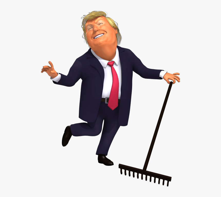 Trump Raking - Dedipic Animated Cartoon Trump Gifs, HD Png Download ...