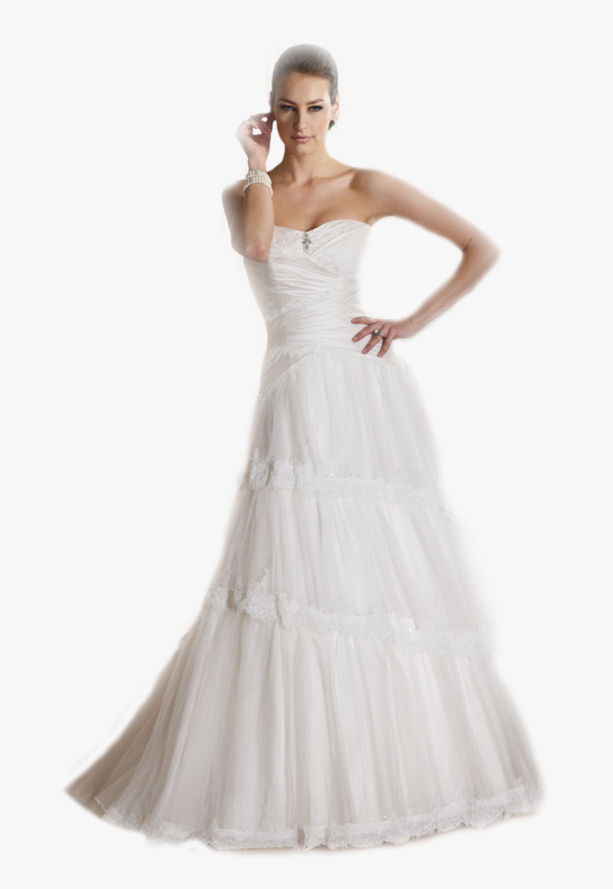 Bride - V Neck Wedding Dress Sleeves, HD Png Download - kindpng