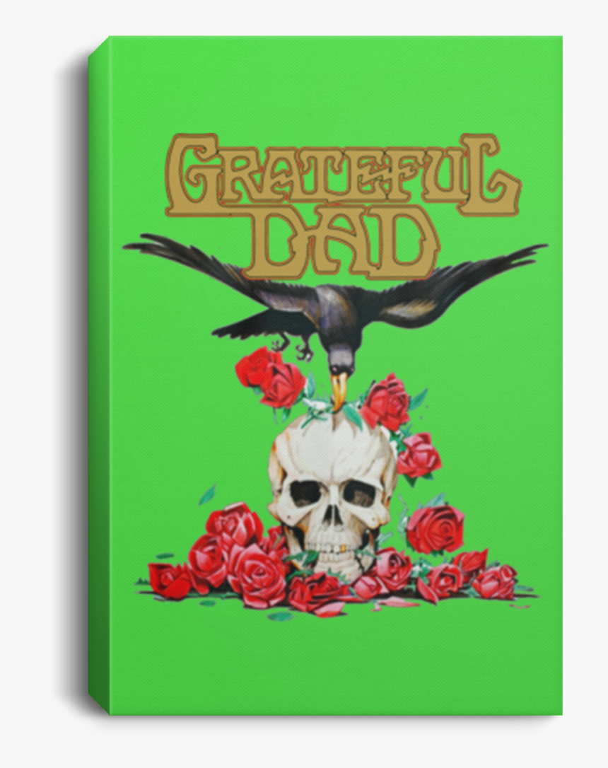 Crow Skull Grateful Dad Portrait Canvas - Stolen Roses, HD Png Download, Free Download