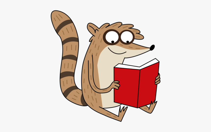 Rigby Reading Book - Rigby Reading A Book, HD Png Download, Free Download