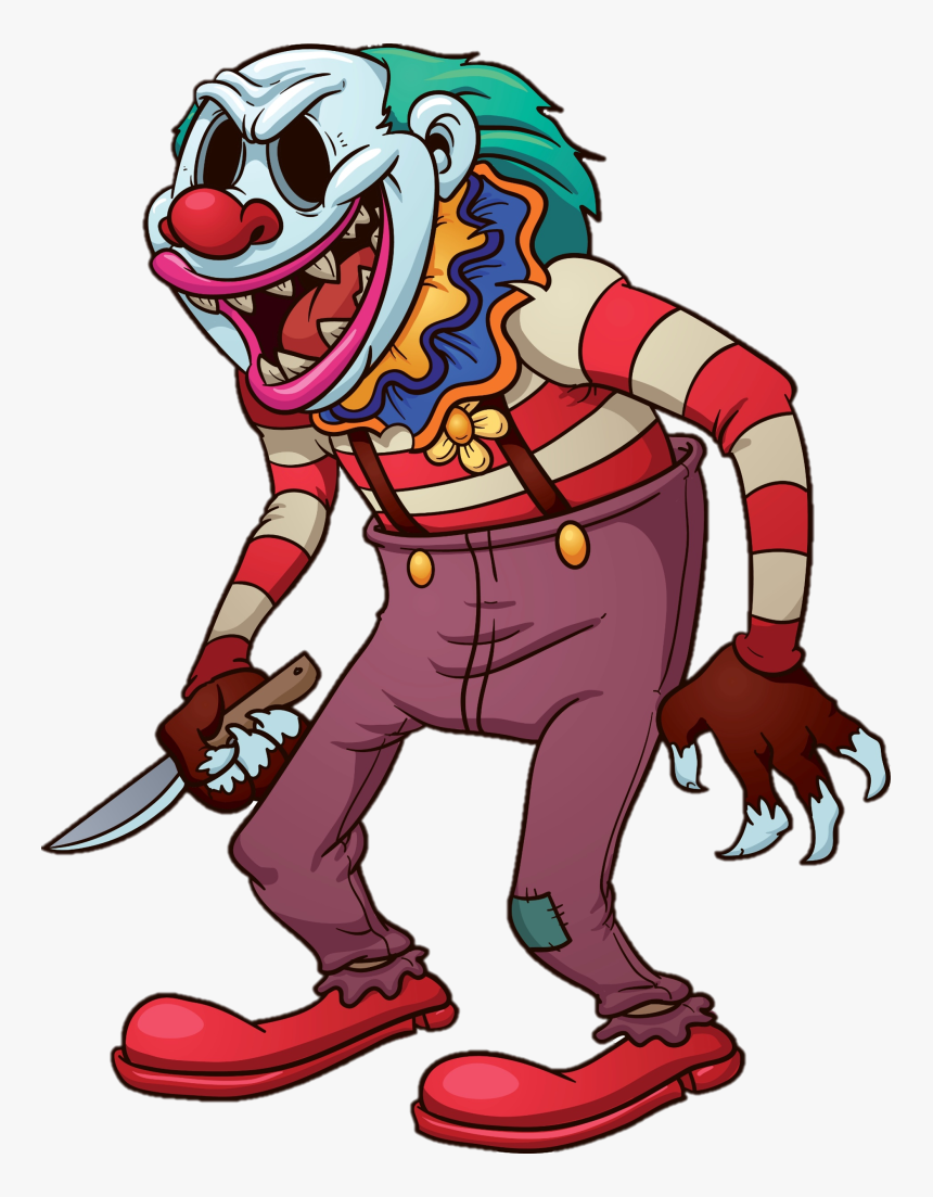 Evil Clown Clip Art - Killer Clown Clipart, HD Png Download - kindpng