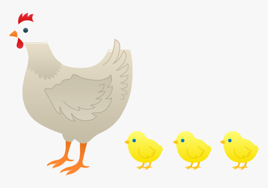 Chicken Hen Kifaranga Rooster Clip Art Baby Chick Clipart - Chicken And Chicks Clip Art, HD Png Download, Free Download