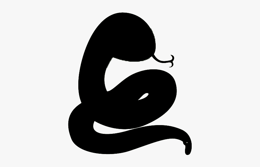 Snake Silhouette Black Drawing - Black Cartoon Snake Png, Transparent Png, Free Download