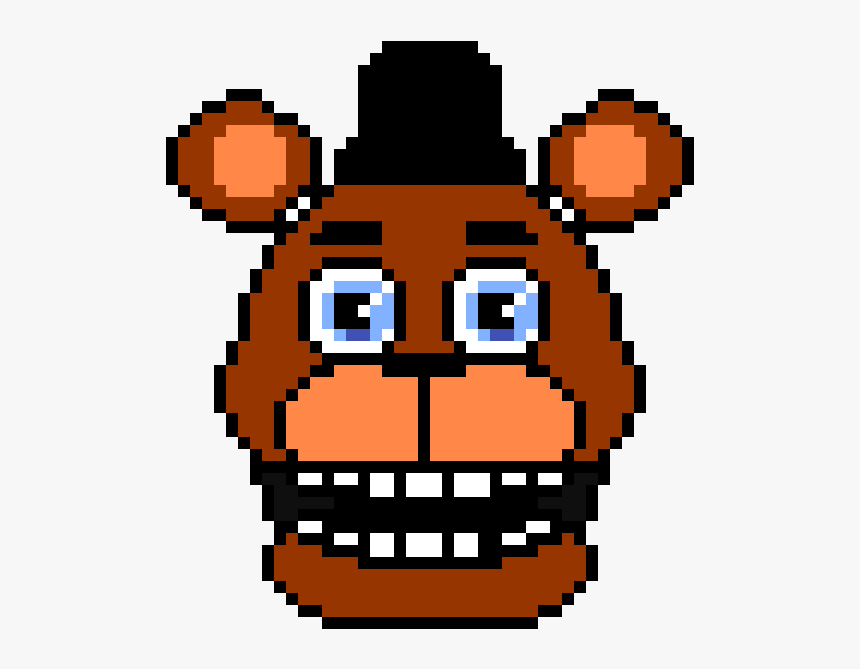 Download Freddy Fazbear Fnaf Freddy Head Pixel Art Png Image With No ...