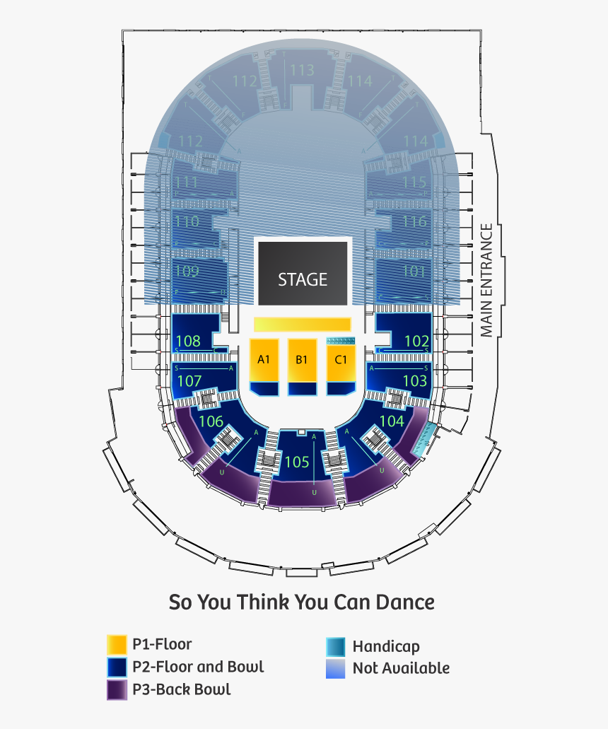 %event Map% - Prospera Place Seat Map, HD Png Download, Free Download