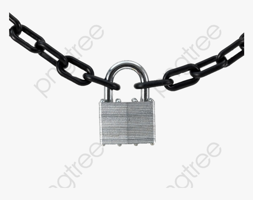 Chain Png Lock - Chain With Lock Png, Transparent Png, Free Download