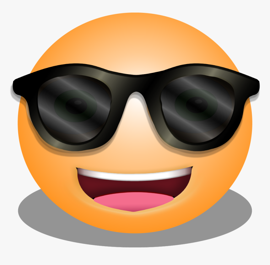 Graphic, Smiley, Emoticon, Cool, Cool Smiley - Gambar Emoji Keren, HD Png Download, Free Download