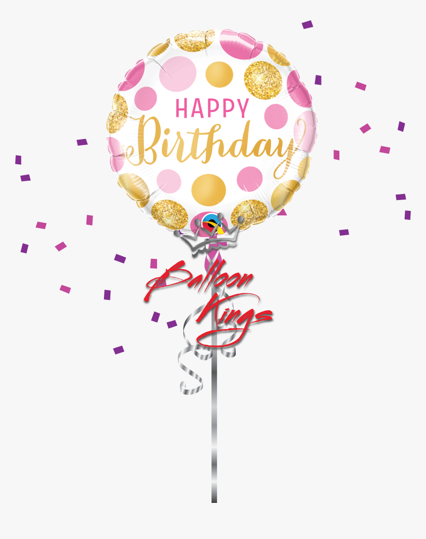 Birthday Pink & Gold Dots, HD Png Download, Free Download