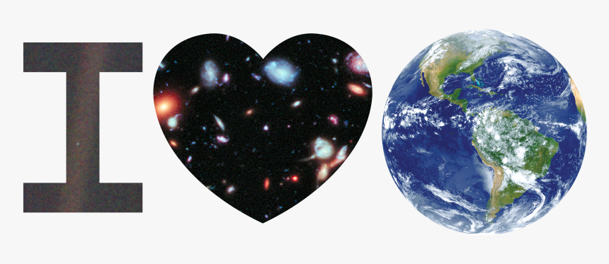 I Heart Earth Public Domain Space Pale Blue Dot Galaxy - Earth's Inner Core Is Solid Softer Than Thought, HD Png Download, Free Download