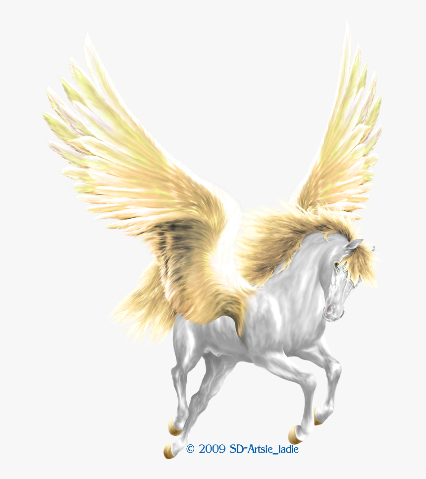 Gold Unicorn With Wings, HD Png Download, Free Download