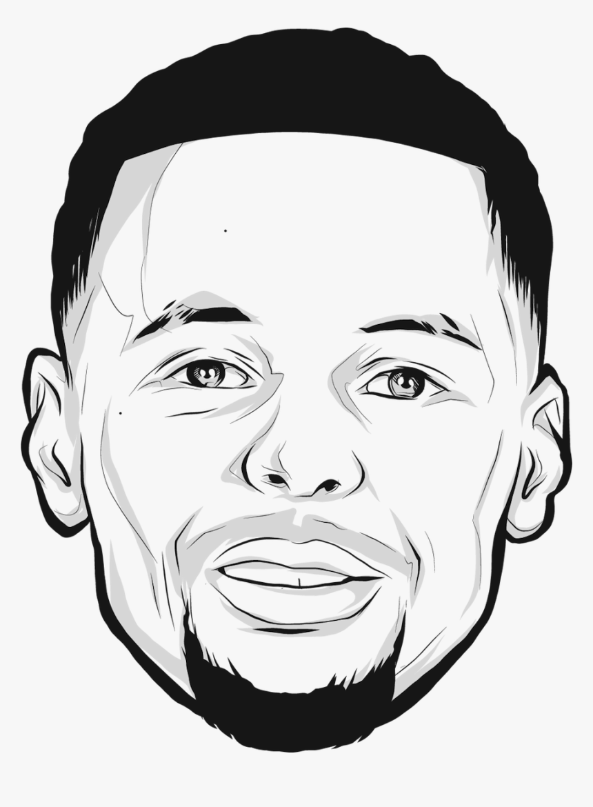 Stephen Curry Face Drawing, HD Png Download - kindpng