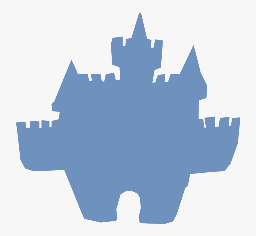 Silhouette,tree,castle - Cartoon Blue Castle, HD Png Download, Free Download