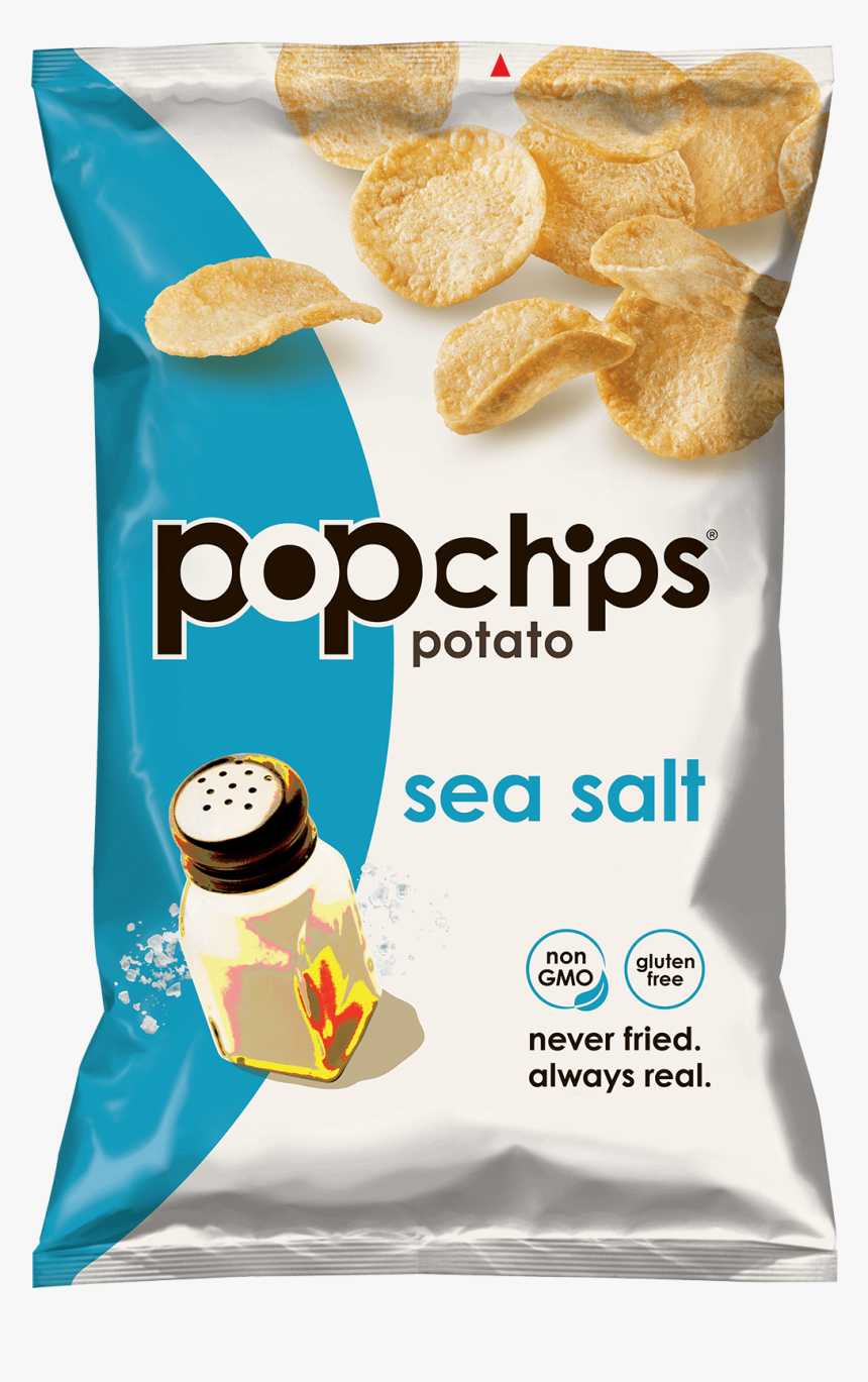 5oz Bag Of Sea Salt Popchips - Popchips Salt And Pepper, HD Png Download, Free Download