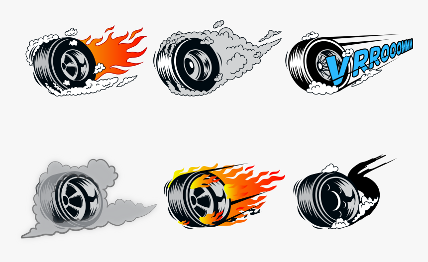 Transparent Tire Tracks Clipart - Car Burnout Png, Png Download - kindpng