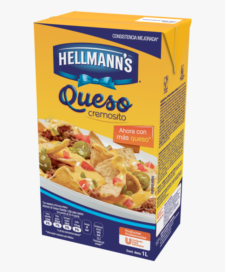 Hellmann's Cheese Aderezo Con Queso Cheddar 1 L, HD Png Download, Free Download