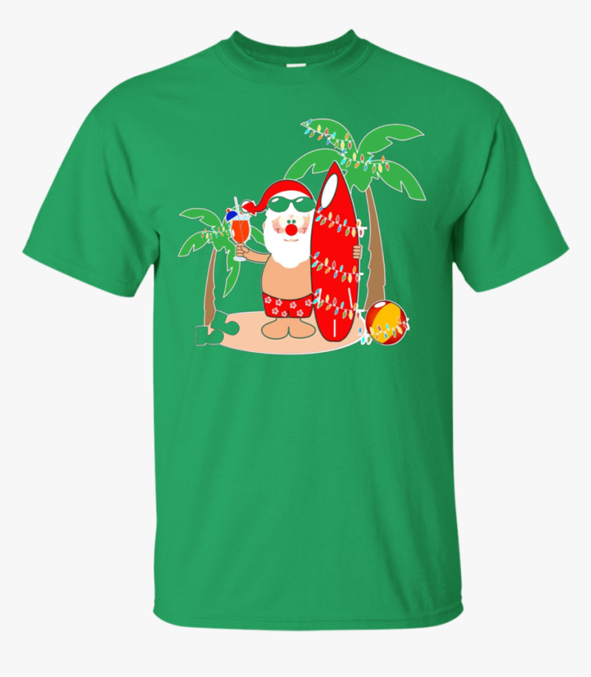 Santa Claus Surfing Hawaiian Summer Christmas Outfit - Mastodon Tour T Shirt, HD Png Download, Free Download