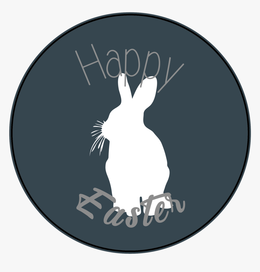 Bunny Silhouette Easter Themed Stickers - Arctic Hare, HD Png Download, Free Download