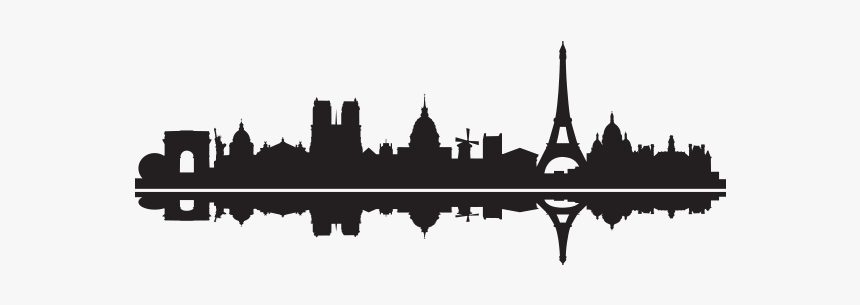 Clip Art Paris Silhouette Skyline - Paris Skyline Black Png, Transparent Png, Free Download