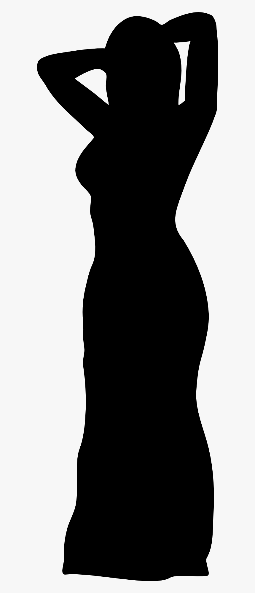 Silueta De Mujer Con Vestido Png, Transparent Png - kindpng
