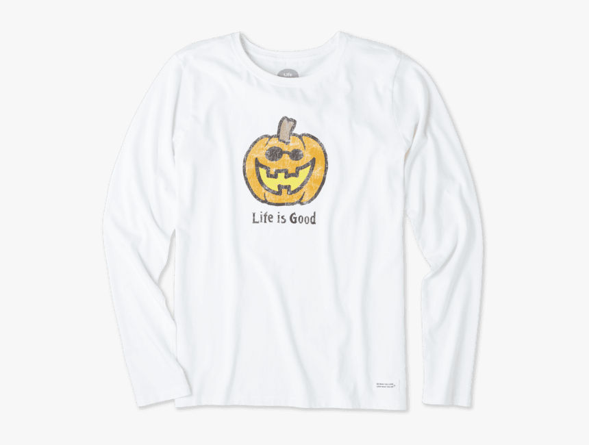 Women"s Pumpkin Long Sleeve Crusher Tee - Sweatshirt, HD Png Download, Free Download