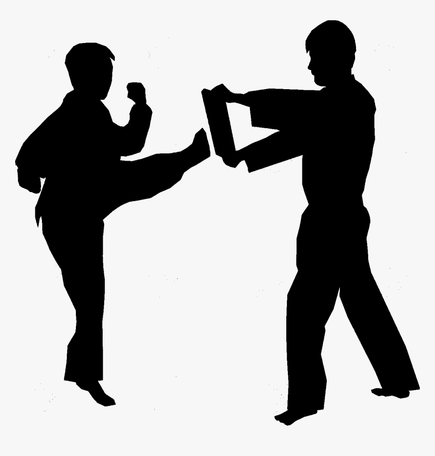 Transparent Karate Silhouette Png - Karate Board Breaking Silhouette, Png Download, Free Download