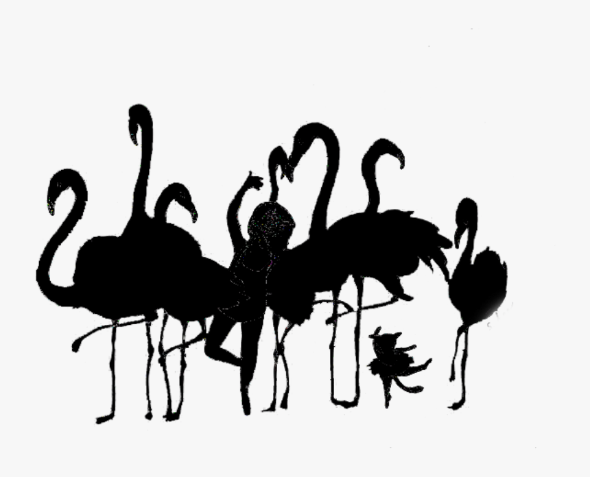 Silhouette Flamingos Ftestickers - Flock, HD Png Download, Free Download