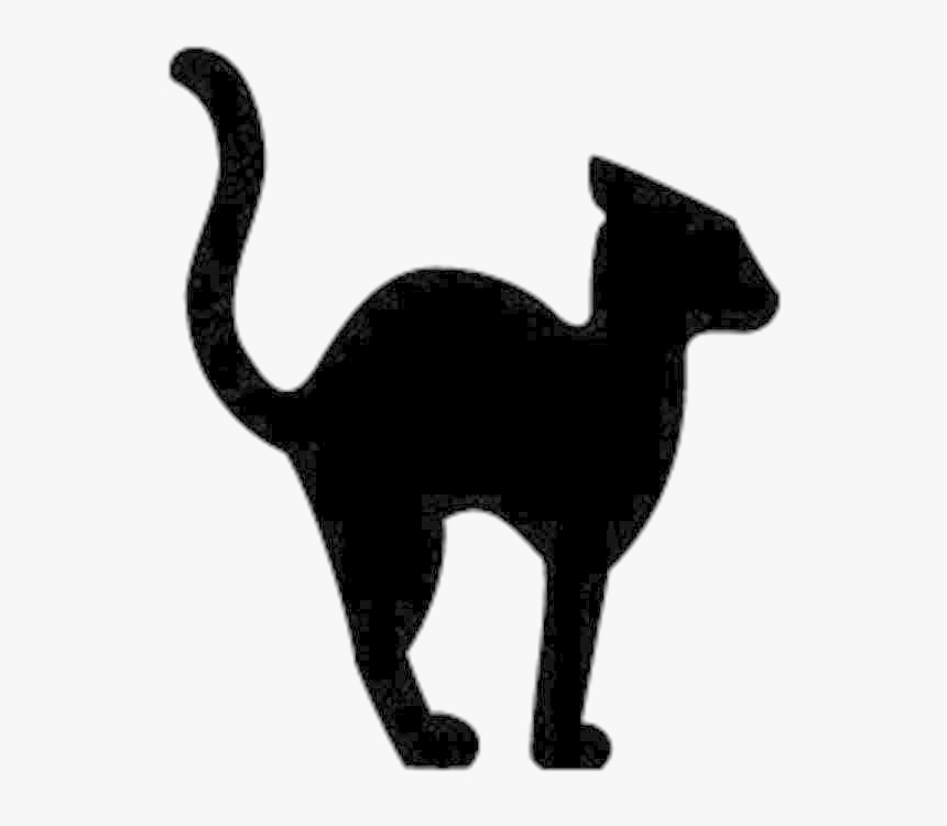 Silhouette Halloween Cat Clipart , Transparent Cartoons - Black Cat ...
