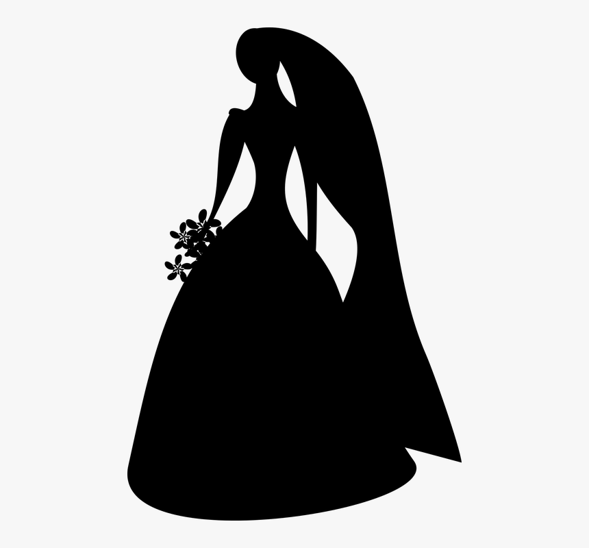 Black And White Bride Png, Transparent Png, Free Download