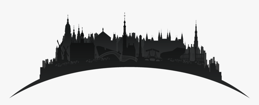 Web Design Amp Development Netherlands Webshop, Wordpress - Transparent Amsterdam Skyline Silhouette, HD Png Download, Free Download