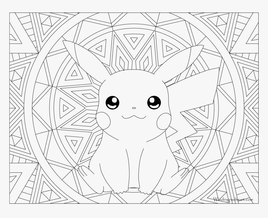 Pikachu Coloring Pages, HD Png Download - kindpng