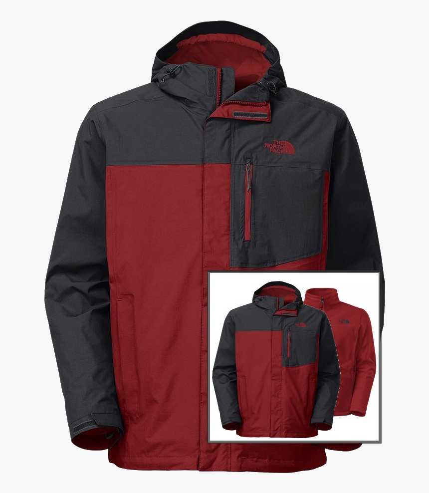 Atlas Triclimate Jacket Liner Tnf 18 Asphalt Grey Cardinal - Hoodie, HD Png Download, Free Download