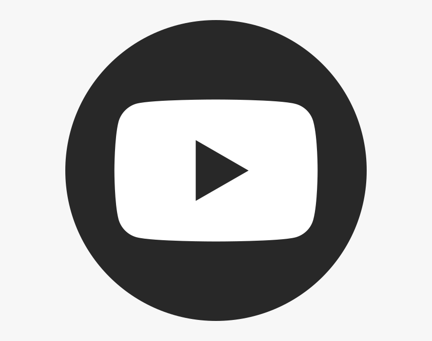 Youtube Social Dark Circle - Youtube Logo Vector White, HD Png Download
