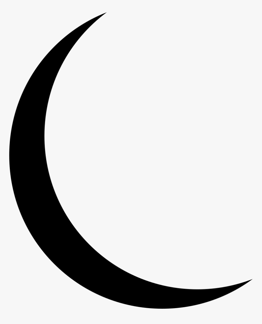 Crescent Vector Thin - Thin Crescent Moon Svg, HD Png Download, Free Download