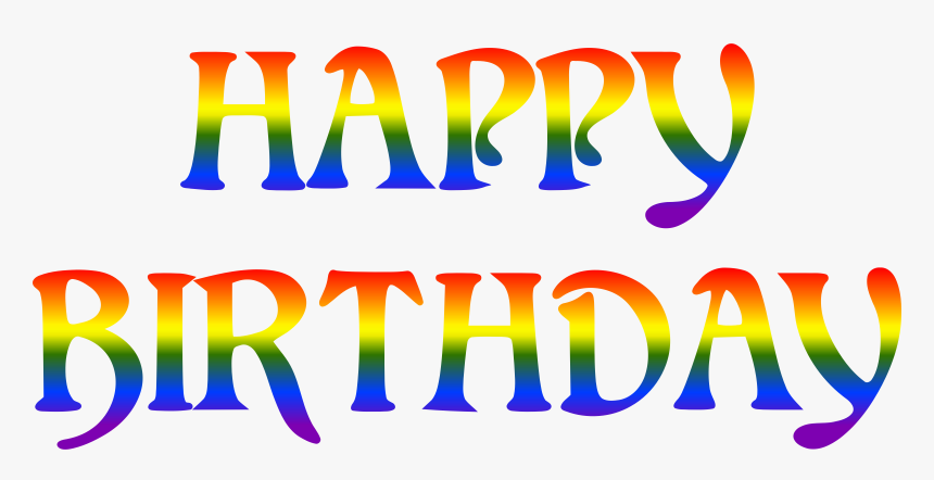 Happy Birthday Rainbow Typography Clip Arts - Happy Birthday Gay Rainbow Birthday, HD Png Download, Free Download