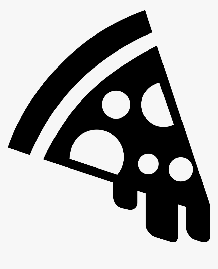 Black Icon Pizza Png - Pizsa Black And White Icon, Transparent Png, Free Download