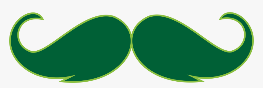 Green Mustache Clip Art - Circle, HD Png Download, Free Download