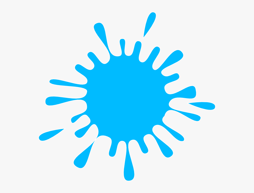 Ink Splash Svg Clip Arts - Blue Color Splash Clipart, HD Png Download ...