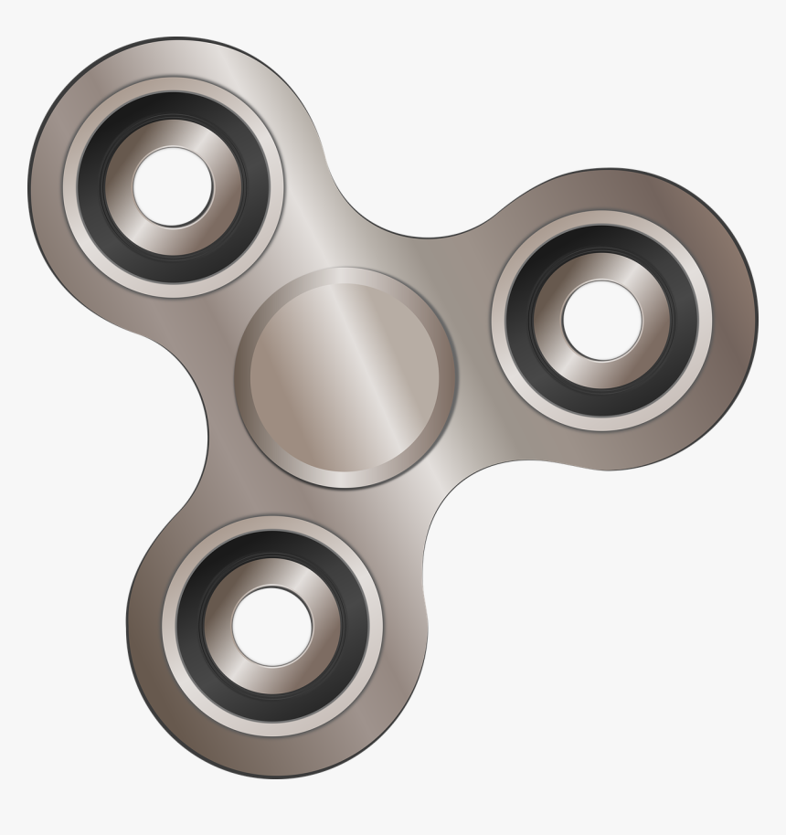 Fidget Spinner Grey Stress Free Picture - Fidget Spinner No Background, HD Png Download, Free Download