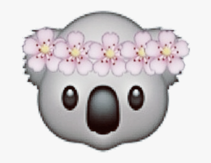 Koala Emoji Png - Flower Crown Koala Emoji, Transparent Png, Free Download