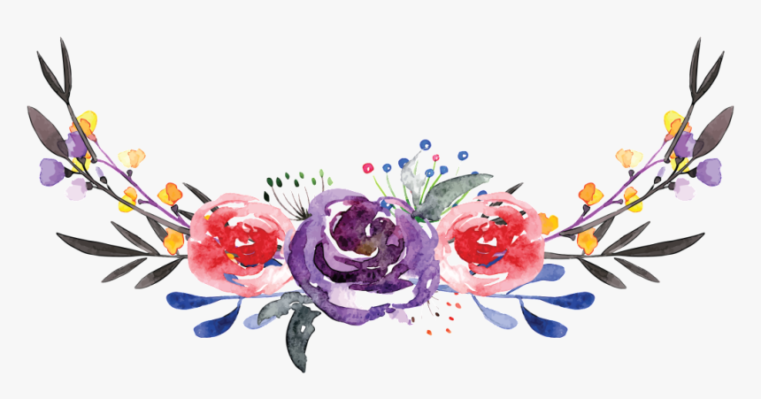 Hand-painted Flowers, Squid, Beautiful Hd Png - Watercolor Flower Crown Painting, Transparent Png, Free Download